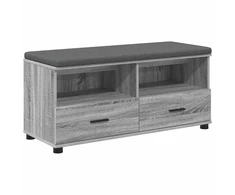 Koridoriaus suolas su pagalve Pilka Sonoma 100 x 38 x 46 cm
