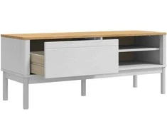 Koridoriaus suolelis su stalčių FLORO Balta 115 x 40 x 45 cm