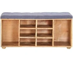 Koridoriaus suoliukas, 100x35x47cm, mango medienos masyvas