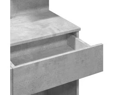 Kosmetinis staliukas su LED, betono pilkas, 100x40x130cm