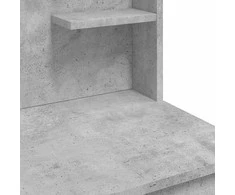 Kosmetinis staliukas su LED lemputėmis, betono, 96x40x142cm