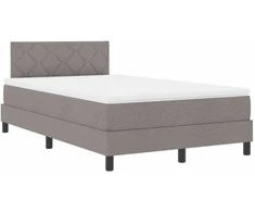 Kiemas lova su čiužiniu su LED Taupe 120 x 190 cm audinys