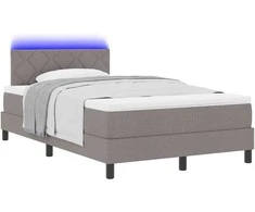 Kiemas lova su LED juostelėmis Tortora 120 x 190 cm audinys