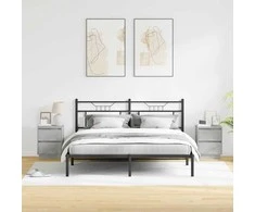 Šalia lovos spintelė 2 pcs Betono pilka 39 x 34,5 x 50 cm