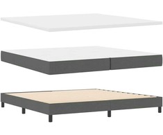 Kiemas lova su galvūgalio Tamsiai pilka 200 x 200 cm audinys