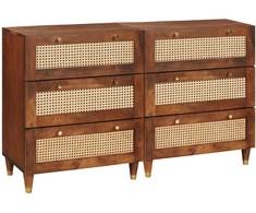 Šoninė spintelė 2 pcs Ruda 60 x 33,5 x 75 cm Kietas mango medis