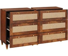 Šoninė spintelė 2 pcs Ruda 60 x 33,5 x 75 cm Kietas mango medis