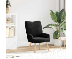 Fotelis krėslas Juoda 63 x 67 x 94 cm Avies audinys ir medienos plokštė