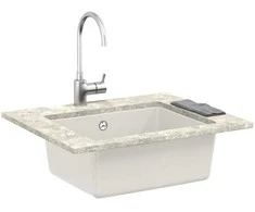 Kriauklė Balta 530 x 460 mm 80% Kvarcas ir 20% Derva
