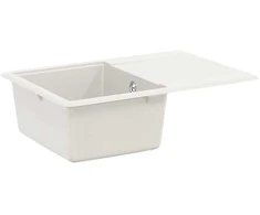 Kriauklė Balta 670 x 460 mm 80% Kvarcas ir 20% Derva