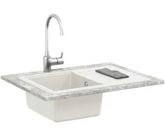 Kriauklė Balta 670 x 460 mm 80% Kvarcas ir 20% Derva
