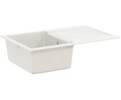 Kriauklė Balta 780 x 500 mm 80% Kvarcas ir 20% Derva