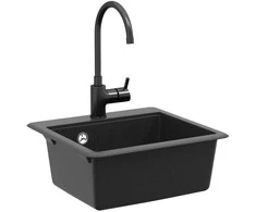 Kriauklė Juoda 470 x 440 mm Granitas