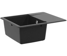 Kriauklė Juoda 560 x 460 mm 80% Kvarcas ir 20% Derva