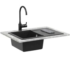 Kriauklė Juoda 670 x 460 mm Granitas