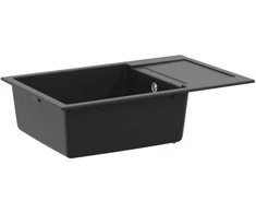 Kriauklė Juoda 780 x 500 mm 80% Kvarcas ir 20% Derva