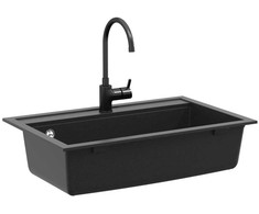 Kriauklė Juoda 795 x 505 mm Granitas
