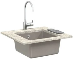 Kriauklė Pilka 430 x 460 mm 80% Kvarcas ir 20% Derva