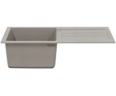 Kriauklė Pilka 780 x 500 mm 80% Kvarcas ir 20% Derva