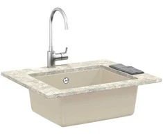 Kriauklė 80% Kvarcas ir 20% Derva 530 x 460 mm Smėlio