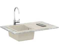 Kriauklė Smėlio 780 x 500 mm 80% Kvarcas ir 20% Derva
