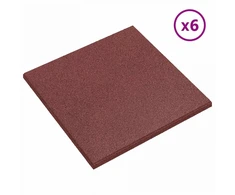 Kritimo apsaugos plytelės 18 pcs Raudona 50 x 50 cm Guma