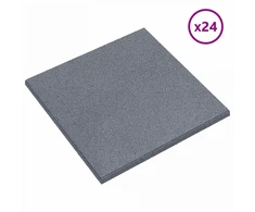 Kritimo apsaugos plytelės 24 pcs Pilka 50 x 50 cm Guma