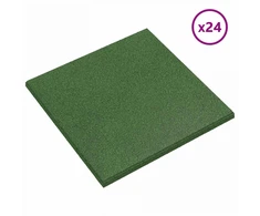 Kritimo apsaugos plytelės 24 pcs Žalia 50 x 50 cm Guma