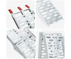 Sulankstoma motociklinės rampos 340 kg per rampa 2 pcs Sidabro