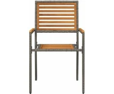 Sodo krėslai, kurie vienas ant kito sukraunami 2 pcs