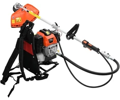 Krūmapjovė su kuprine, oranžinis dizainas, 52 cc, 1,45 kW