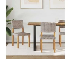 Valgomasis krėslas 2 pcs Kubu ratanas Kubu pilka