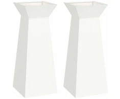 Stulpinis sodinukas 2 pcs Balta 40 x 40 x 100 cm