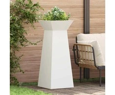 Stulpinis sodinukas 2 pcs Balta 40 x 40 x 100 cm