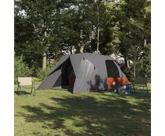 Dome palapinė 4 asmenims Pilka ir oranžinė 455 x 252 x 178 cm