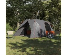 Dome palapinė 6 asmenims Pilka ir oranžinė 500 x 314 x 206 cm