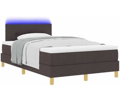 LED Čiužinio Lova Tamsiai rudas 120 x 200 cm audinys