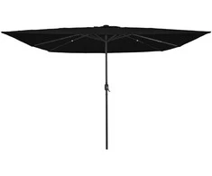 Sodo skėtis Juoda 295 x 295 x 245 cm Poliesteris ir plienas