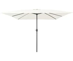 Sodo skėtis Smėlio 295 x 295 x 245 cm Poliesteris ir plienas