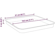 Kvadratinis gėlių padėklas 24 vnt. Raudona plyta 21 x 21 x 2 cm