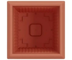 Kvadratinis gėlių vazonas 24 vnt. Raudona plyta 20 x 20 x 16 cm