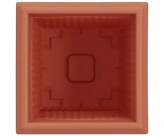 Kvadratinis gėlių vazonas 24 vnt. Raudona plyta 16 x 16 x 14 cm
