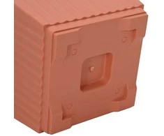 Kvadratinis gėlių vazonas 6 pcs Raudona plyta 16 x 16 x 14 cm