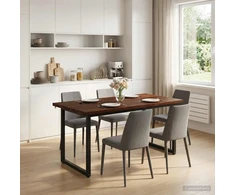 Kvadratinis valgomojo stalas 160 x 70 x 75 cm Tamsiai rudas