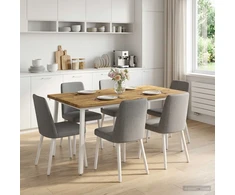 Kvadratinis valgomojo stalas 160 x 70 x 75 cm Balta