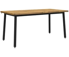 Kvadratinis valgomojo stalas 160 x 80 x 75 cm Balta