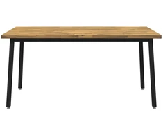 Kvadratinis valgomojo stalas 160 x 80 x 75 cm Balta
