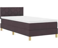 LED Čiužinio Lova Tamsiai rudas 90 x 190 cm audinys