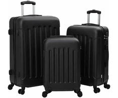 Lagaminas su užraktu 3 vnt. Juoda 50 x 31 x 78 cm ABS plastikas