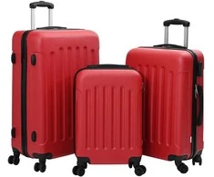 Lagaminas 3 pcs Raudona 50 x 31 x 78 cm ABS plastikas